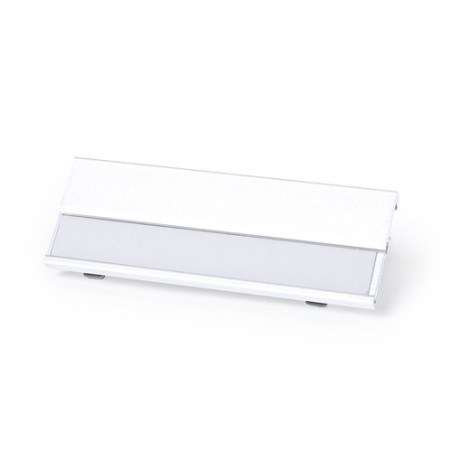 Porte-badge personnalisé  Badge Bindel Matières : aluminium Couleurs : blanc livraison express 24h 48h