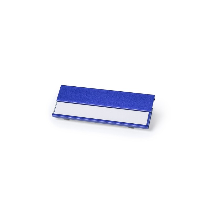 Porte-badge personnalisé  Badge Bindel Matières : aluminium Couleurs : blanc personnalisation sur mesure