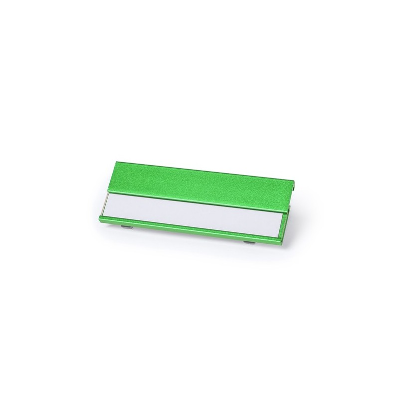 Porte-badge personnalisé  Badge Bindel Matières : aluminium Couleurs : fuchsia marquage laser ultra précis