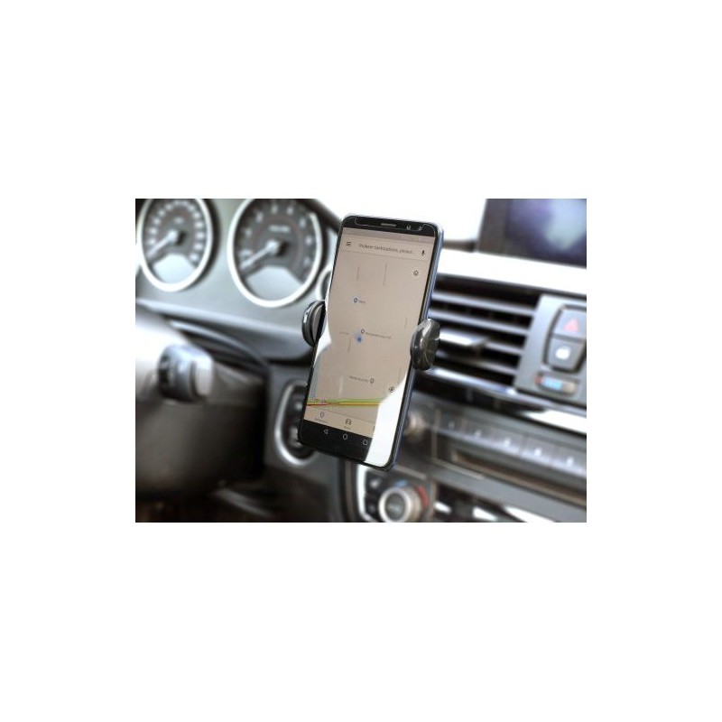 Support de téléphone  en ABS pour auto Clayton Matières : plastique Couleurs : noir cadeau entreprise pas cher