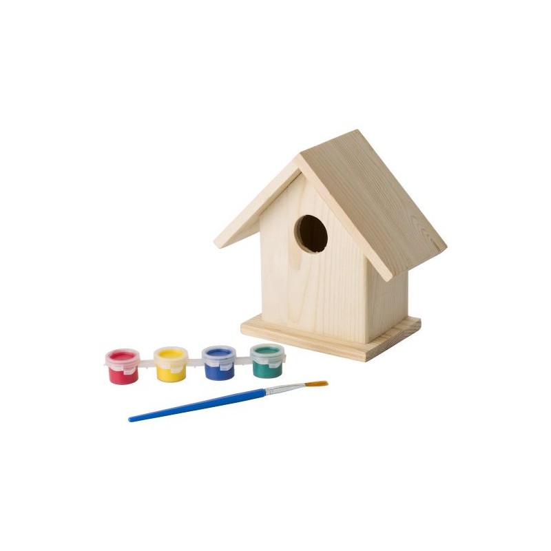 Nichoir en bois personnalisé créatif pas cher - Wesley Matières : bois Couleurs : brun goodies publicitaire événementiel
