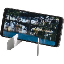 Support de téléphone personnalisé Romina Matières : silicone Couleurs : noir marquage laser ultra précis