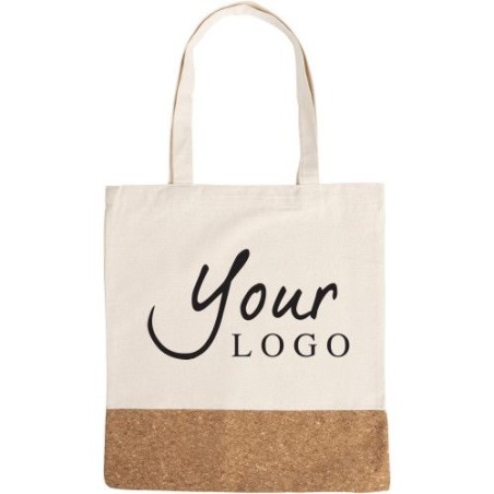 Sac Shopping Éco-responsable en Coton et Liège - Personnalisé Dalia Matières : liège Couleurs : kaki cadeau entreprise pas cher