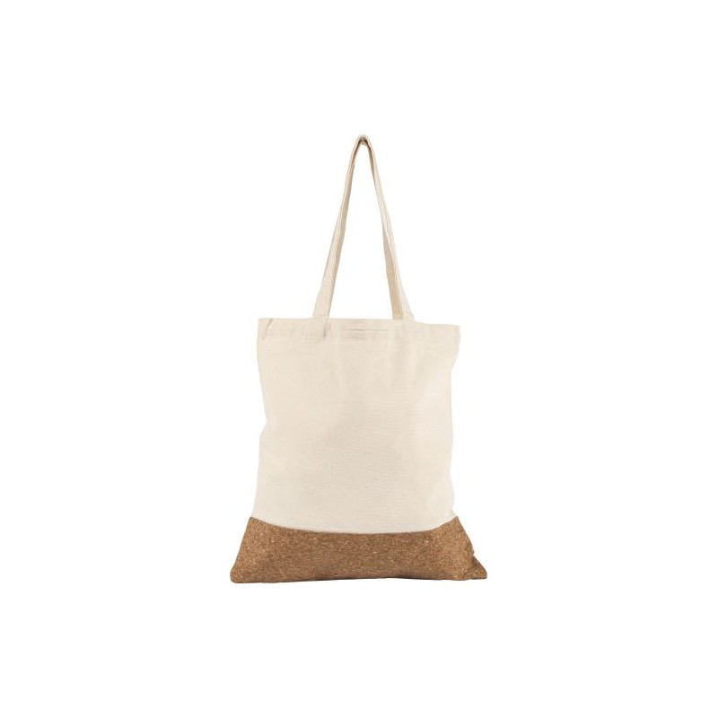 Sac Shopping Éco-responsable en Coton et Liège - Personnalisé Dalia Matières : liège Couleurs : kaki marquage laser ultra précis