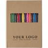 Carnet à dessins créatif idéal - Kora Matières : papier Couleurs : brun personnalisable avec votre logo