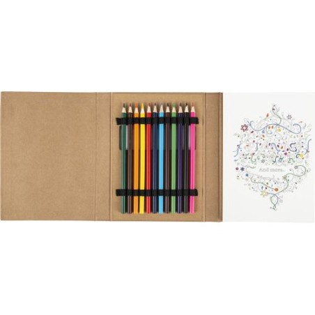 Carnet à dessins créatif idéal - Kora Matières : papier Couleurs : brun cadeau entreprise pas cher