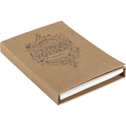 Carnet à dessins créatif idéal - Kora Matières : papier Couleurs : brun marquage laser ultra précis