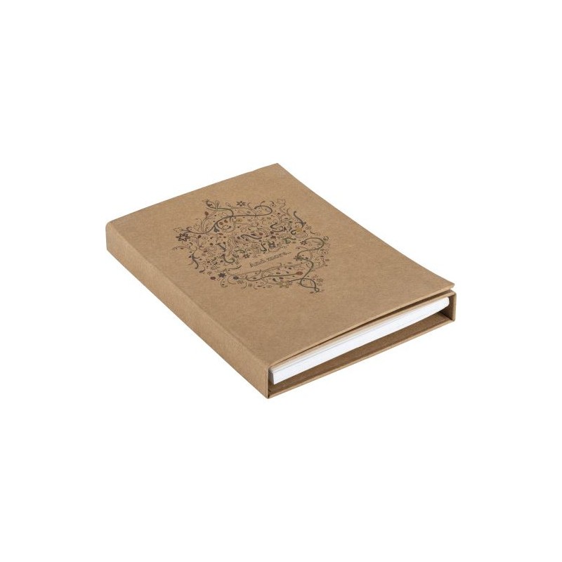 Carnet à dessins créatif idéal - Kora Matières : papier Couleurs : brun marquage laser ultra précis