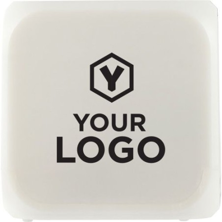 Horloge de bureau lumineuse personnalisée cube Leona avec changement de couleurs Matières : HIPS Couleurs : blanc cadeau entrepr