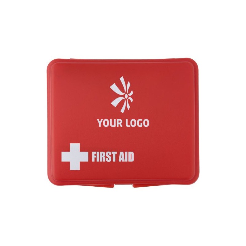 Kit Économique Personnalisé de Premiers Secours Diana Matières : plastique Couleurs : rouge cadeau entreprise pas cher