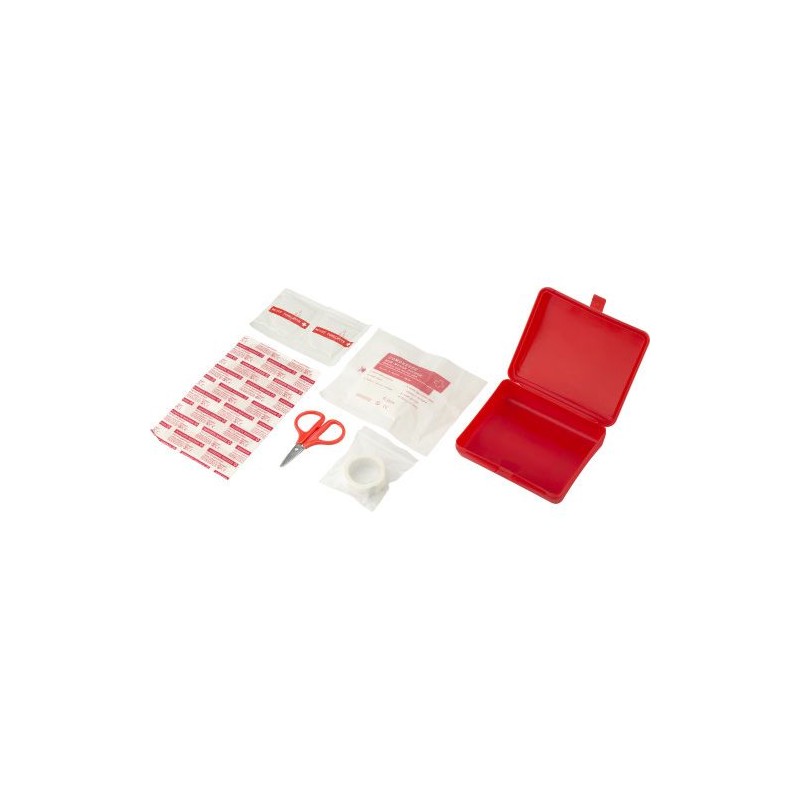 Kit Économique Personnalisé de Premiers Secours Diana Matières : plastique Couleurs : rouge impression haute définition