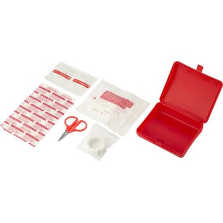 Kit Économique Personnalisé de Premiers Secours Diana Matières : plastique Couleurs : rouge impression haute définition