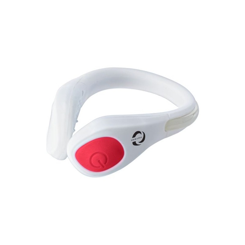 Bracelet personnalisé en silicone et ABS avec LED - Rosanna Matières : silicone Couleurs : blanc impression haute définition
