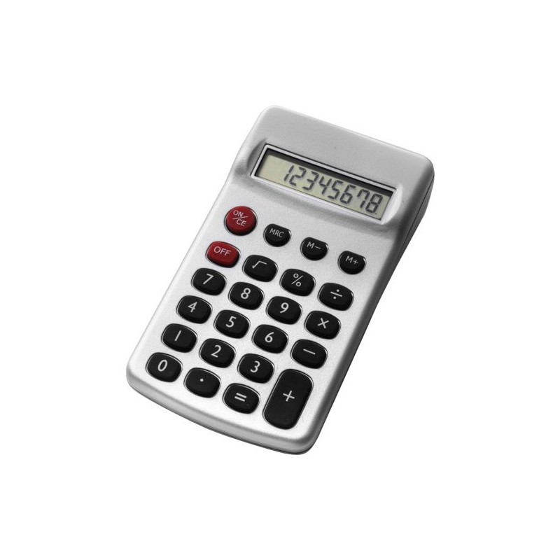 Calculatrice de poche personnalisée idéale pour le bureau - Tulia Matières : plastique Couleurs : argenté personnalisable avec v