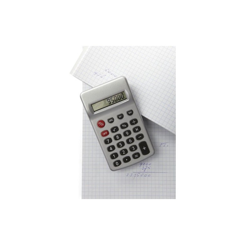 Calculatrice de poche personnalisée idéale pour le bureau - Tulia Matières : plastique Couleurs : argenté impression haute défin