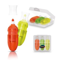 Boîte de 3 Surligneurs Colorés Personnalisée pas cher