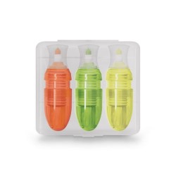 Boîte de 3 Surligneurs Colorés Personnalisée pas cher 2