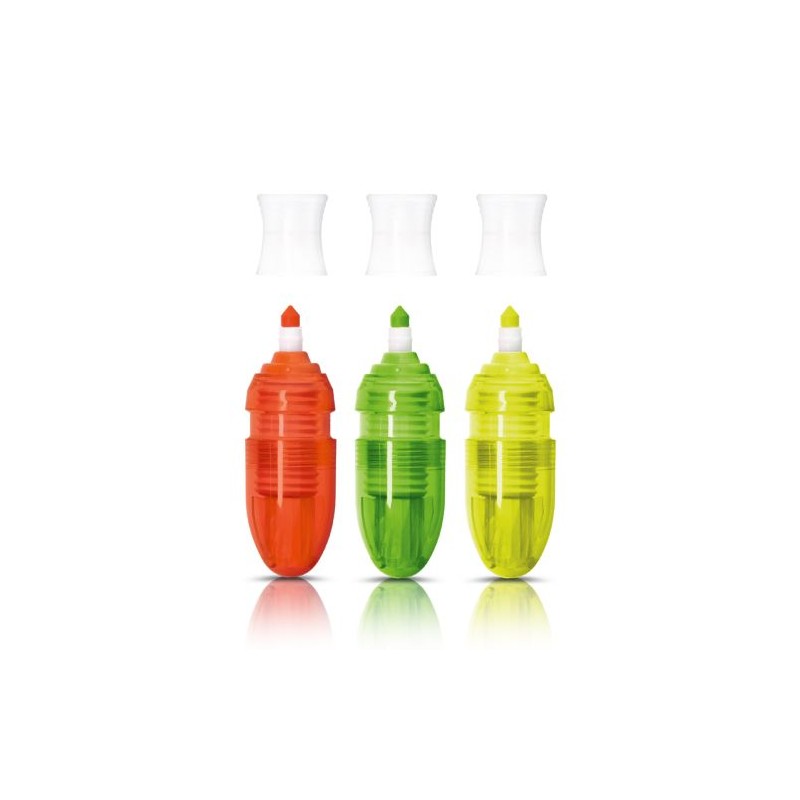 Boîte de 3 Surligneurs Colorés Personnalisée pas cher impression haute définition