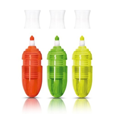 Boîte de 3 Surligneurs Colorés Personnalisée pas cher impression haute définition