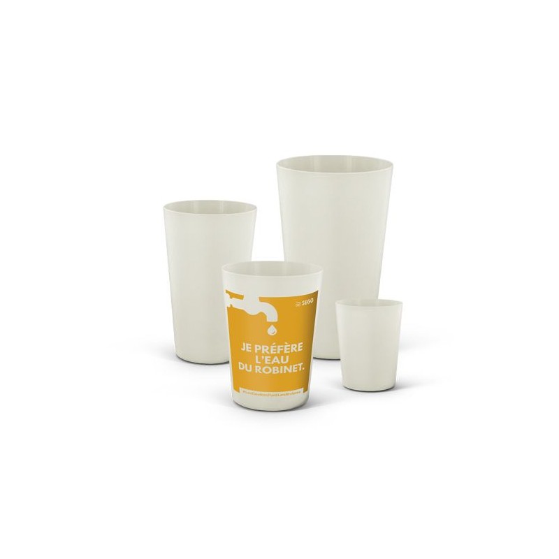 Gobelet Biocomposite Réutilisable Éco-responsable 22 cl Ras Bord cadeau entreprise pas cher