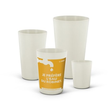 Gobelet Biocomposite Réutilisable Éco-responsable 22 cl Ras Bord cadeau entreprise pas cher