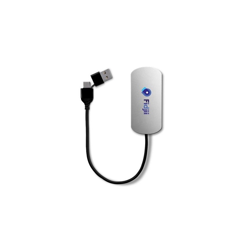 Hub Éco-responsable Multiports en Aluminium Recyclé - Efficacité Connectée cadeau entreprise pas cher