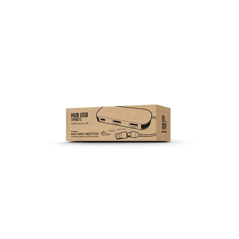 Hub Éco-responsable Multiports en Aluminium Recyclé - Efficacité Connectée marquage laser ultra précis