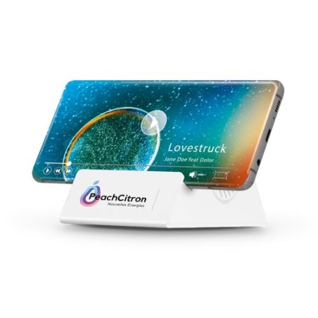 Enceinte Bluetooth 5.0 et Chargeur Induction Personnalisés - 3-en-1 Éco-responsable goodies publicitaire événementiel