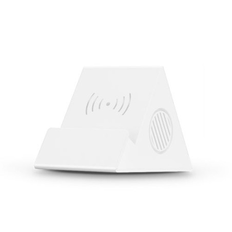 Enceinte Bluetooth 5.0 et Chargeur Induction Personnalisés - 3-en-1 Éco-responsable marquage laser ultra précis
