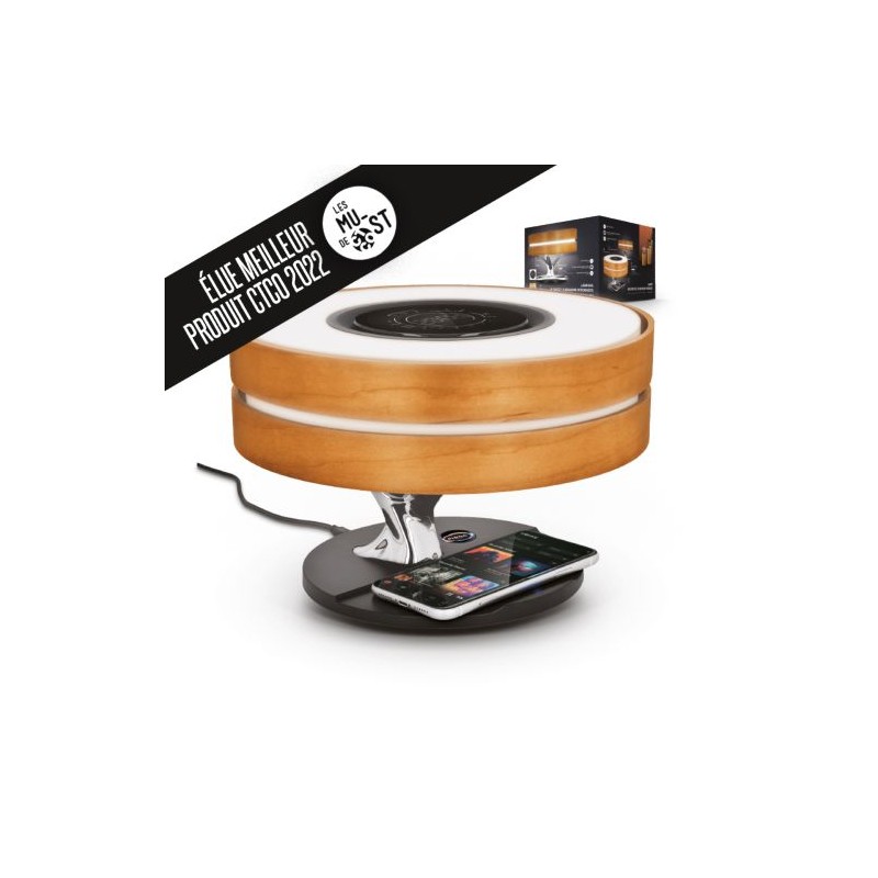 Lampe Éco-responsable Enceinte Chargeur Intégré - Accessoire High Tech et Design LAMPE