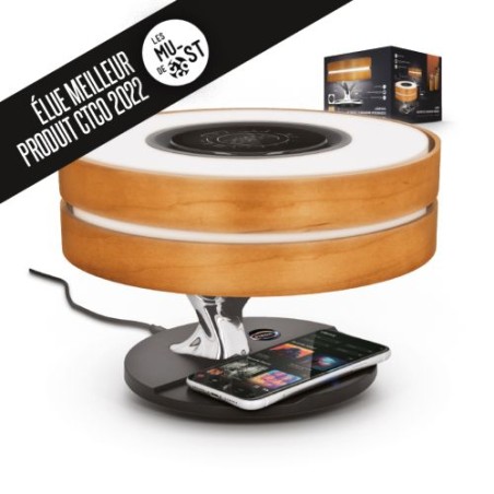 Lampe Éco-responsable Enceinte Chargeur Intégré - Accessoire High Tech et Design LAMPE