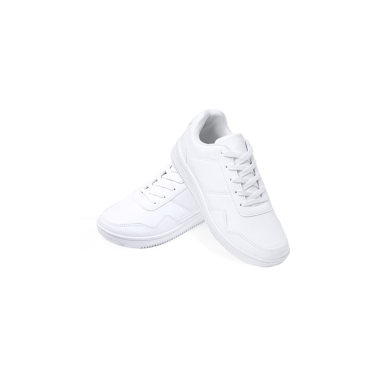 Baskets Éléganes et Confortables Personnalisées Parisix Matières : polyester Pointure : 38 Couleurs : blanc impression logo haut