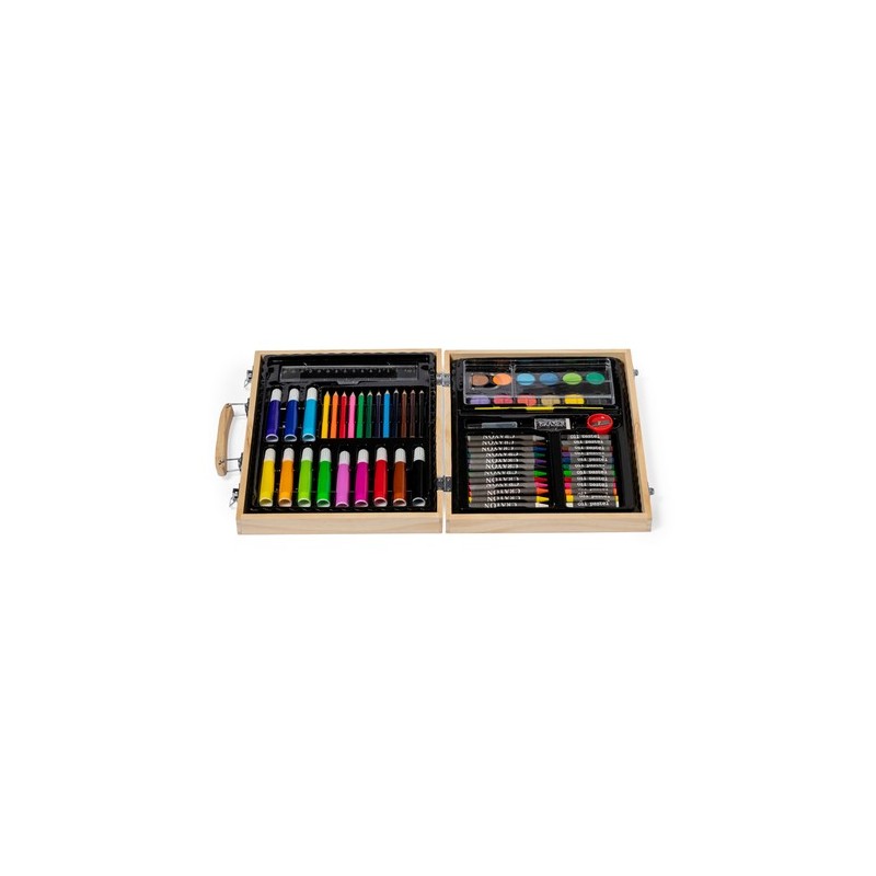 Set de Peinture et de Colorisation Éco-responsable Personnalisé pas cher - Trousse Lanzini Matières : bois personnalisable avec 