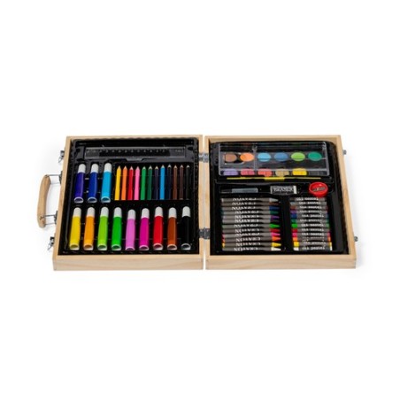 Set de Peinture et de Colorisation Éco-responsable Personnalisé pas cher - Trousse Lanzini Matières : bois personnalisable avec 