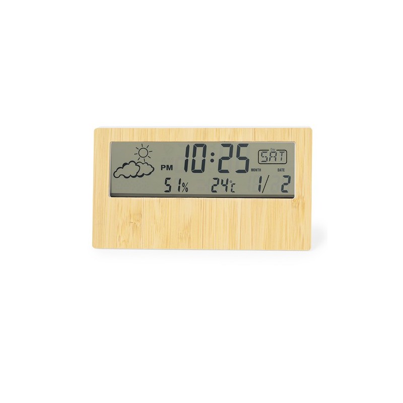 Station Météo Éco-responsable et Pratique Roamer Personnalisée pas cher Matières : bambou personnalisable avec votre logo
