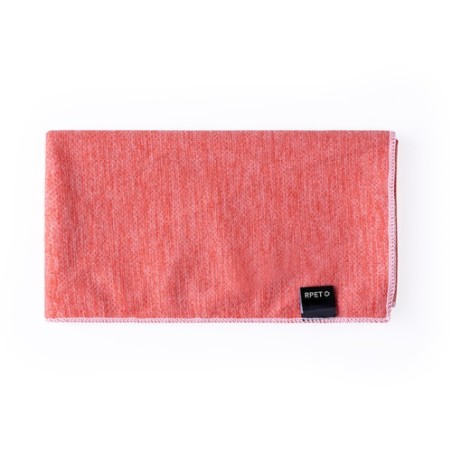 Serviette Absorbante Éco-responsable Personnalisée Guds pas cher Couleurs : rouge Matières : polyester recyclé cadeau entreprise