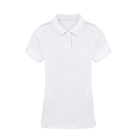 Polo Blanc Confortable et Stylé Personnalisé Femme - Koupan Matières : coton Taille textile : XL Couleurs : blanc personnalisabl
