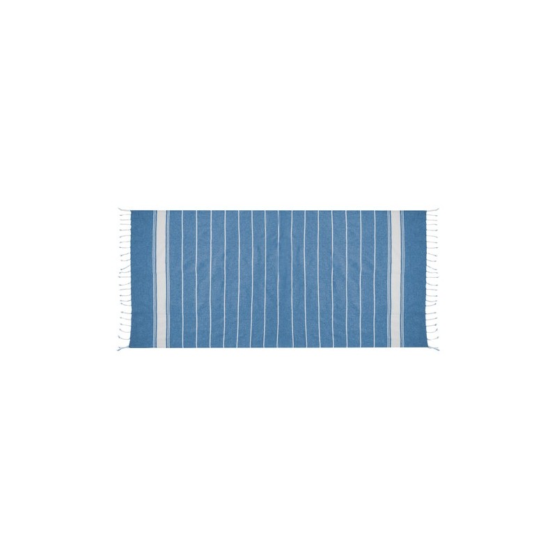 Paréo Serviette Personnalisé Éco-responsable de Qualité pas cher - Donell Matières : coton Couleurs : bleu impression logo haute