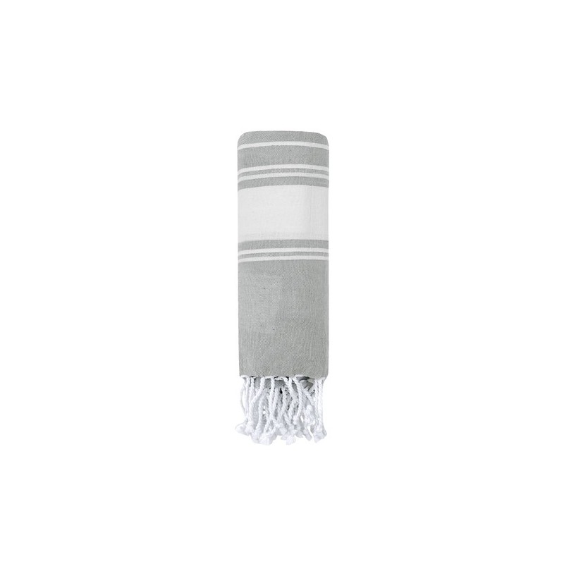Paréo Serviette Personnalisé Éco-responsable de Qualité pas cher - Donell Matières : coton Couleurs : gris impression haute défi