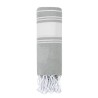 Paréo Serviette Personnalisé Éco-responsable de Qualité pas cher - Donell Matières : coton Couleurs : gris impression haute défi