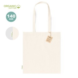 Sac de Shopping Éco-responsable en Coton Bio Personnalisé Pas Cher - Rumel Matières : coton organique Couleurs : naturel impress