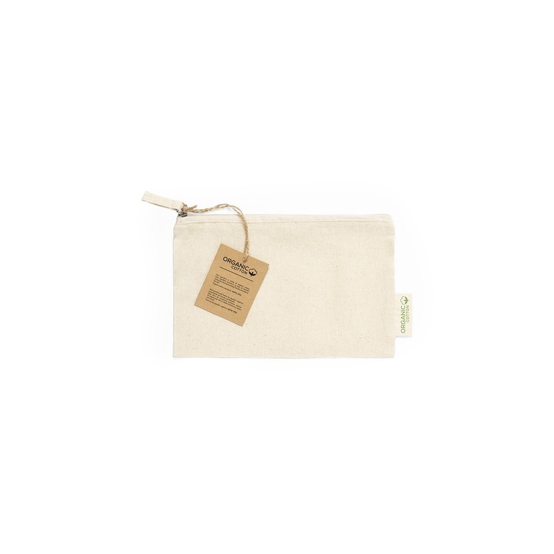 Trousse Éco-responsable Personnalisée à Prix Abordable - Nécessaire Plumok Matières : coton organique Couleurs : naturel