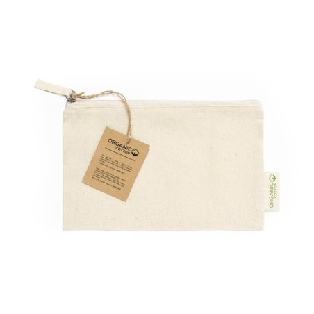 Trousse Éco-responsable Personnalisée à Prix Abordable - Nécessaire Plumok Matières : coton organique Couleurs : naturel