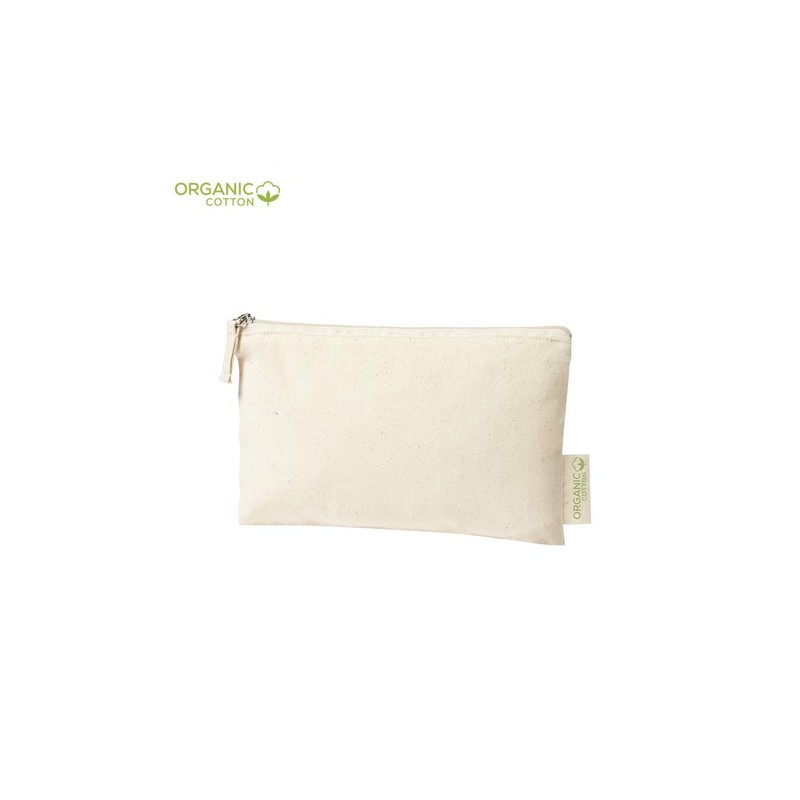 Trousse Éco-responsable Personnalisée à Prix Abordable - Nécessaire Plumok Matières : coton organique Couleurs : naturel personn