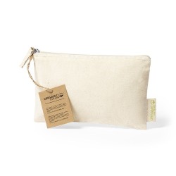 Trousse Éco-responsable Personnalisée à Prix Abordable - Nécessaire Plumok Matières : coton organique Couleurs : naturel cadeau 