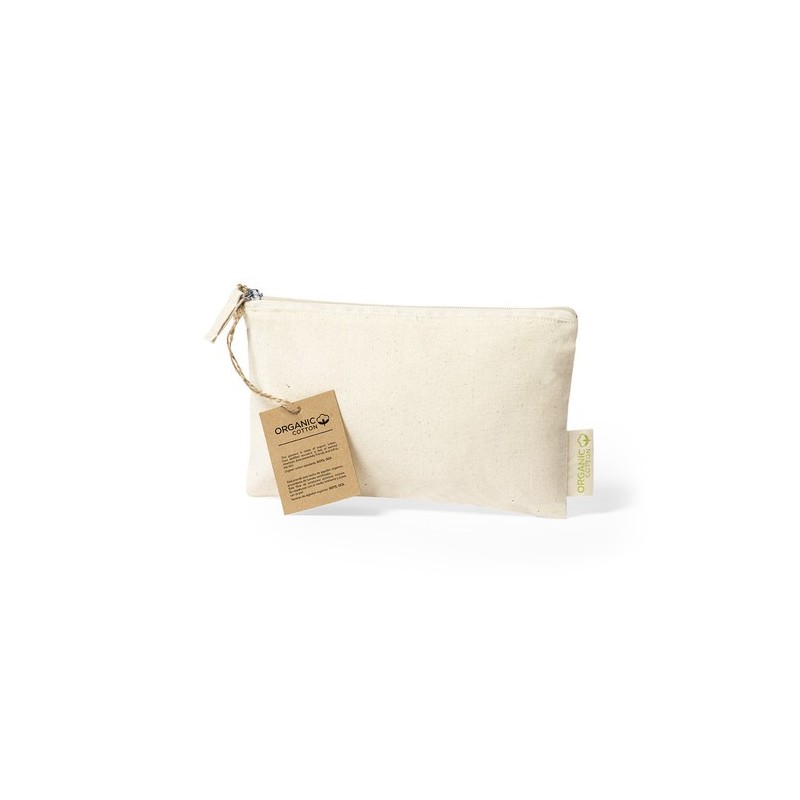 Trousse Éco-responsable Personnalisée à Prix Abordable - Nécessaire Plumok Matières : coton organique Couleurs : naturel cadeau 