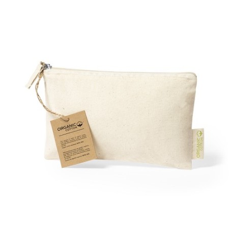 Trousse Éco-responsable Personnalisée à Prix Abordable - Nécessaire Plumok Matières : coton organique Couleurs : naturel cadeau 