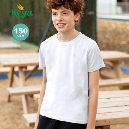 T-Shirt Enfant Blanc KEYA YC150 - Confort et Style