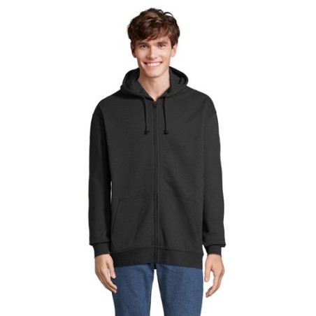 Veste Zippée Éco-responsable Unisexe Personnalisée - CARTER Taille textile : 3XL Couleurs : noir cadeau client original