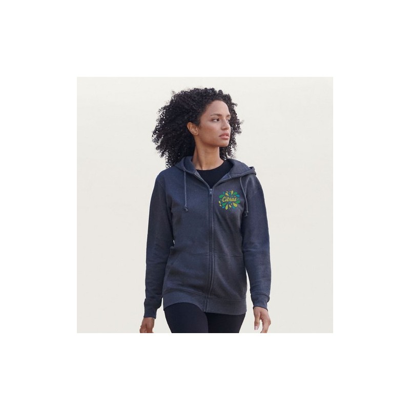 Veste Zippée Éco-responsable Unisexe Personnalisée - CARTER Taille textile : M Couleurs : anthracite chiné objet promotionnel éc